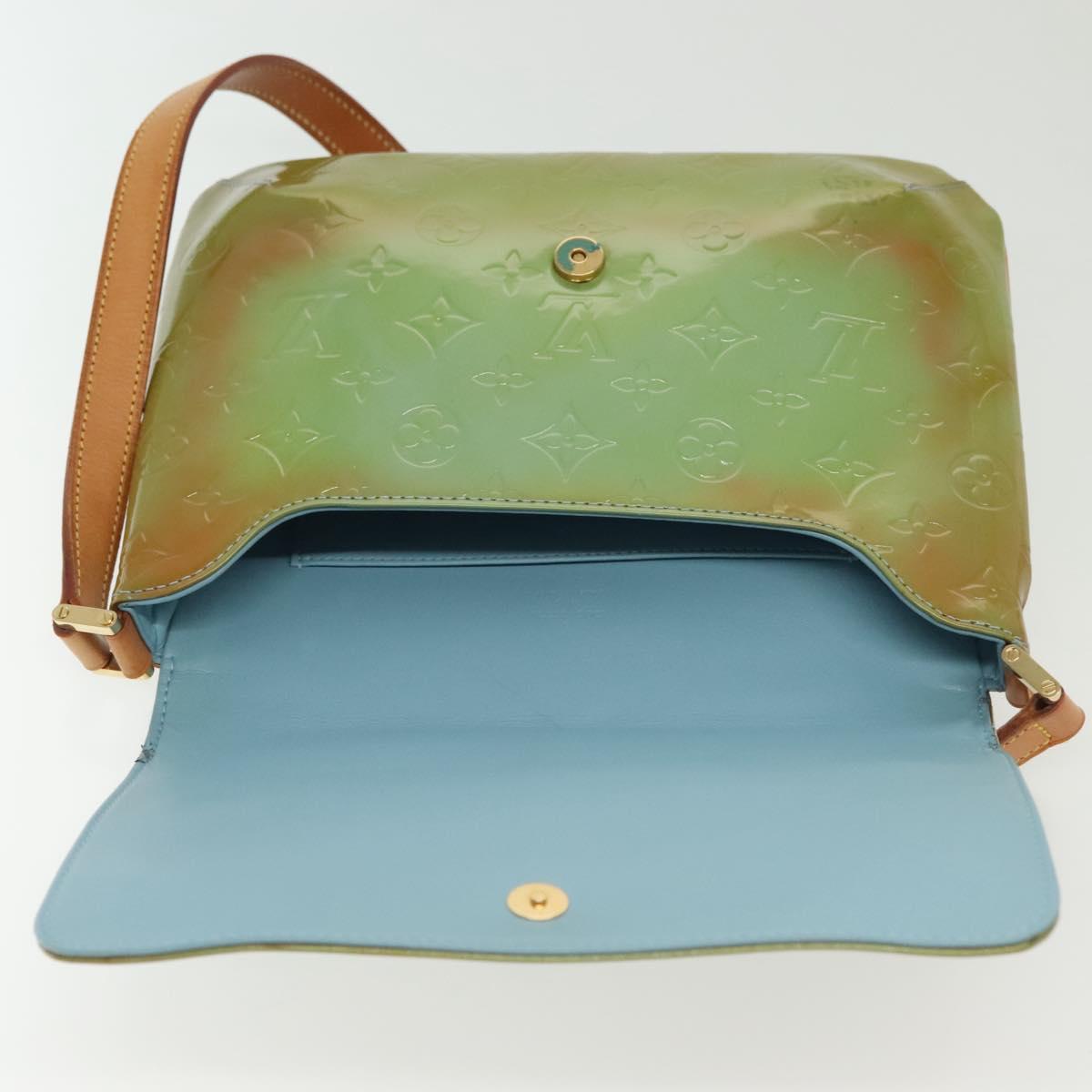LOUIS VUITTON Monogram Vernis Thompson Street Bag Baby Blue M91009 Auth 140467