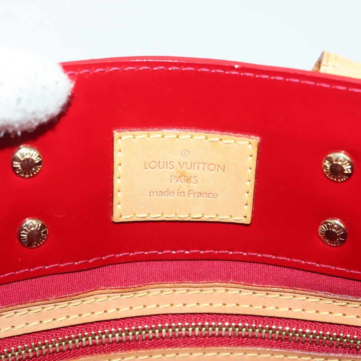LOUIS VUITTON Monogram Vernis Reade PM Hand Bag Pomme D'amour M91990 Auth 140468