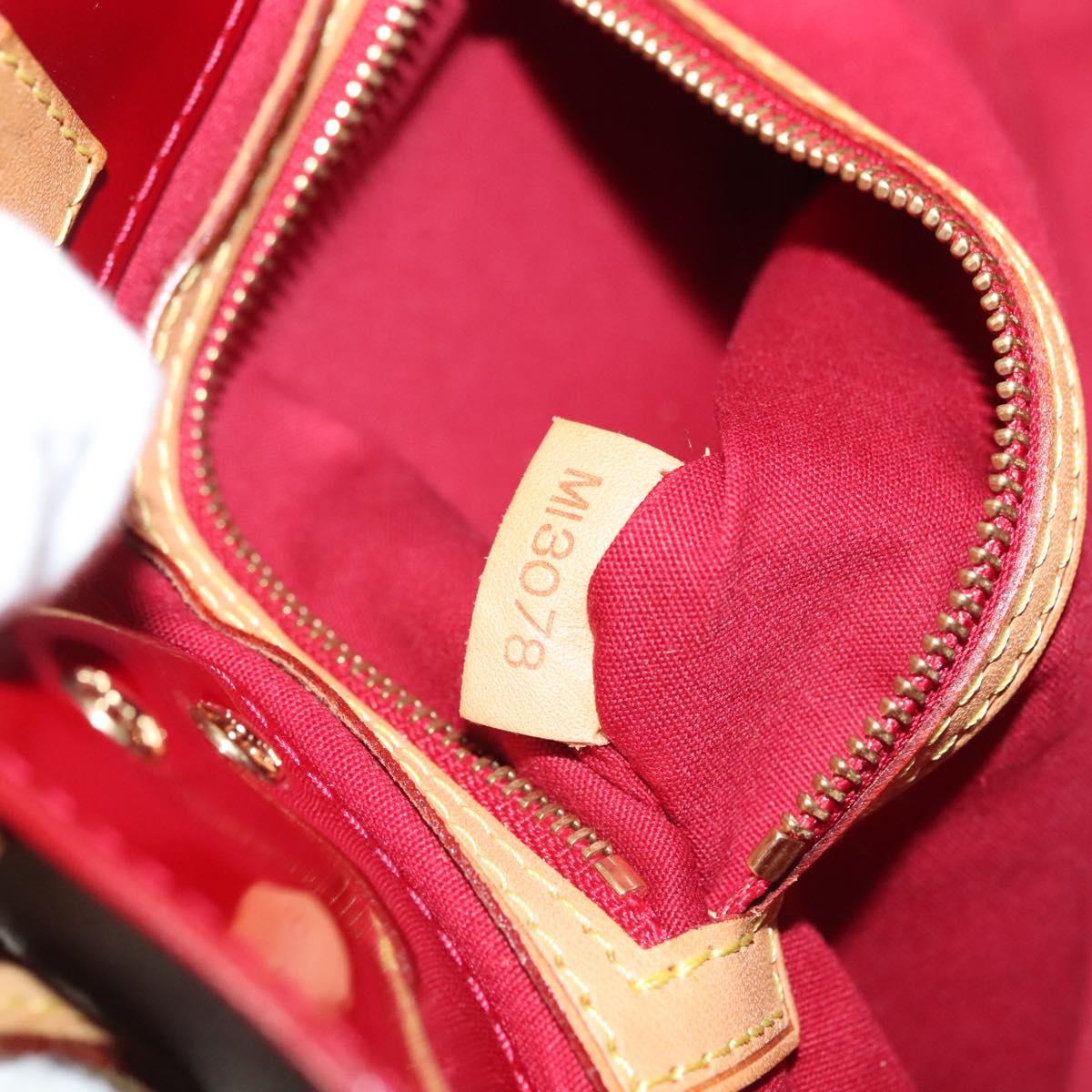 LOUIS VUITTON Monogram Vernis Reade PM Hand Bag Pomme D'amour M91990 Auth 140468