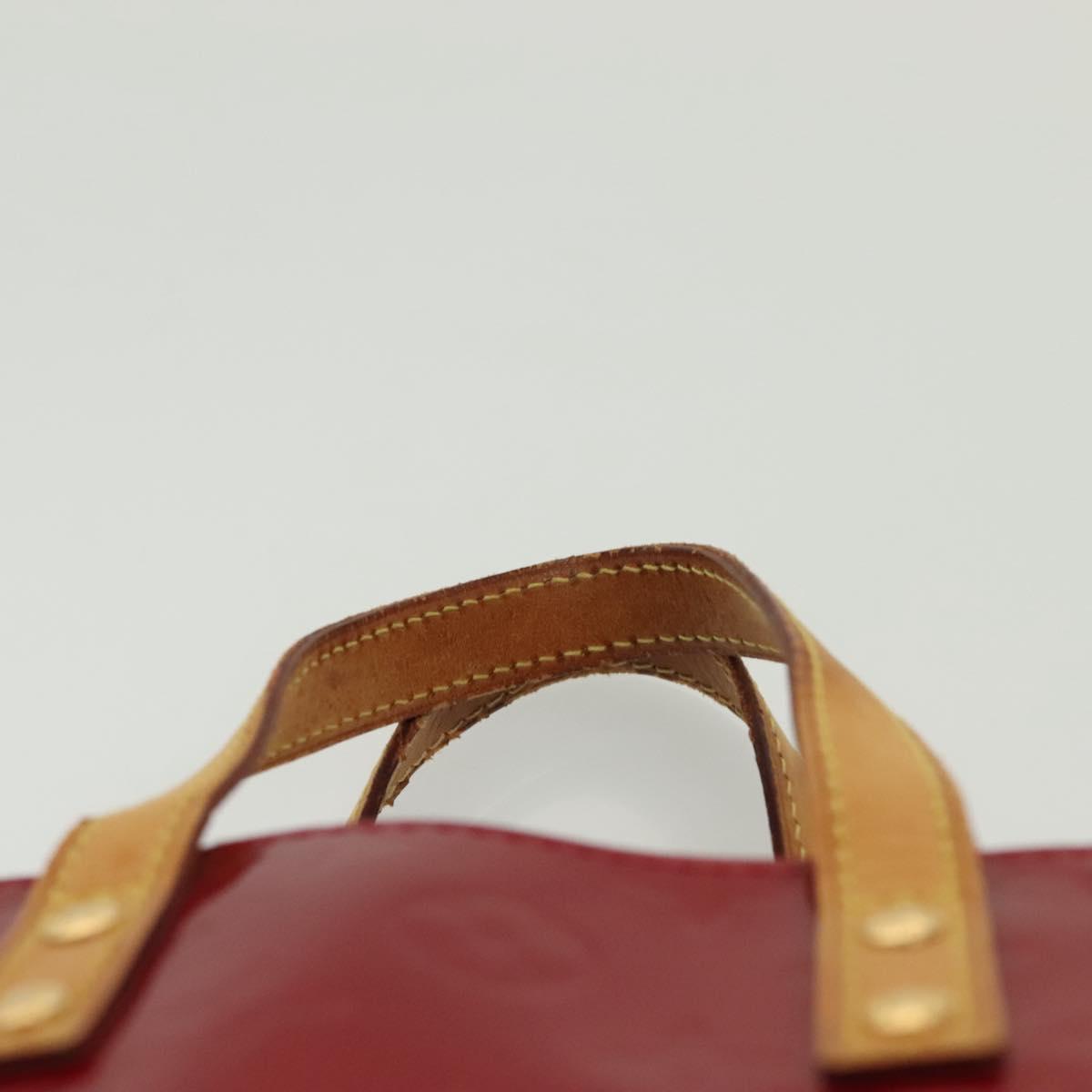 LOUIS VUITTON Monogram Vernis Reade PM Hand Bag Pomme D'amour M91990 Auth 140468