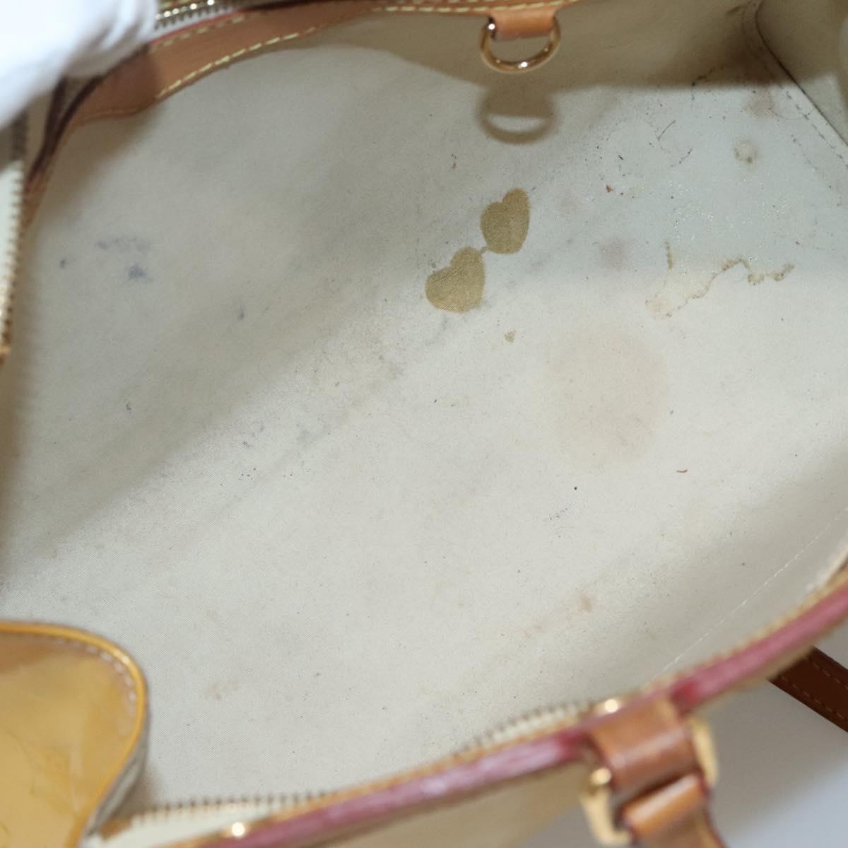 LOUIS VUITTON Monogram Vernis Blair MM Bag 2way Beige poodle M91755 Auth 140469