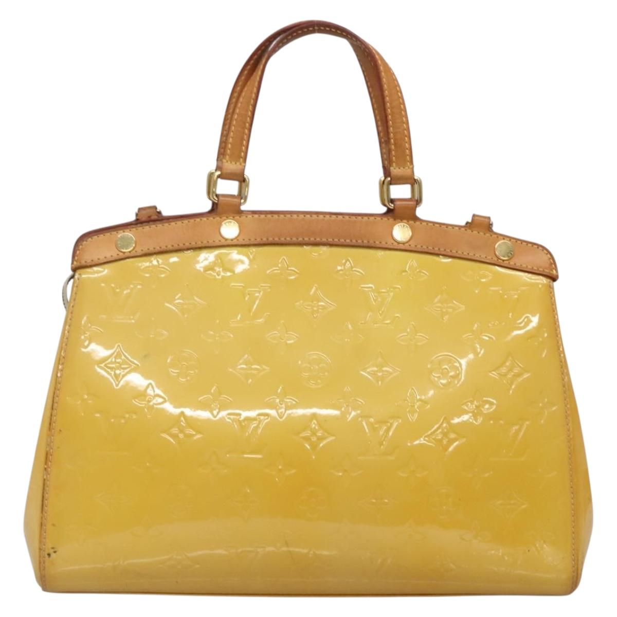 LOUIS VUITTON Monogram Vernis Blair MM Bag 2way Beige poodle M91755 Auth 140469
