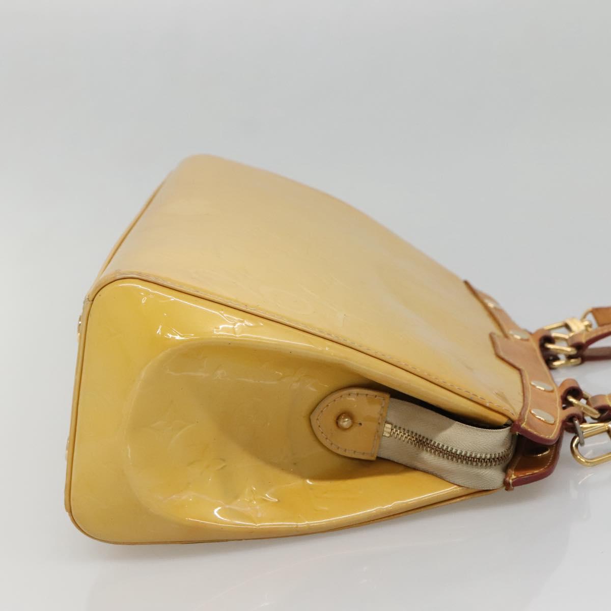 LOUIS VUITTON Monogram Vernis Blair MM Bag 2way Beige poodle M91755 Auth 140469