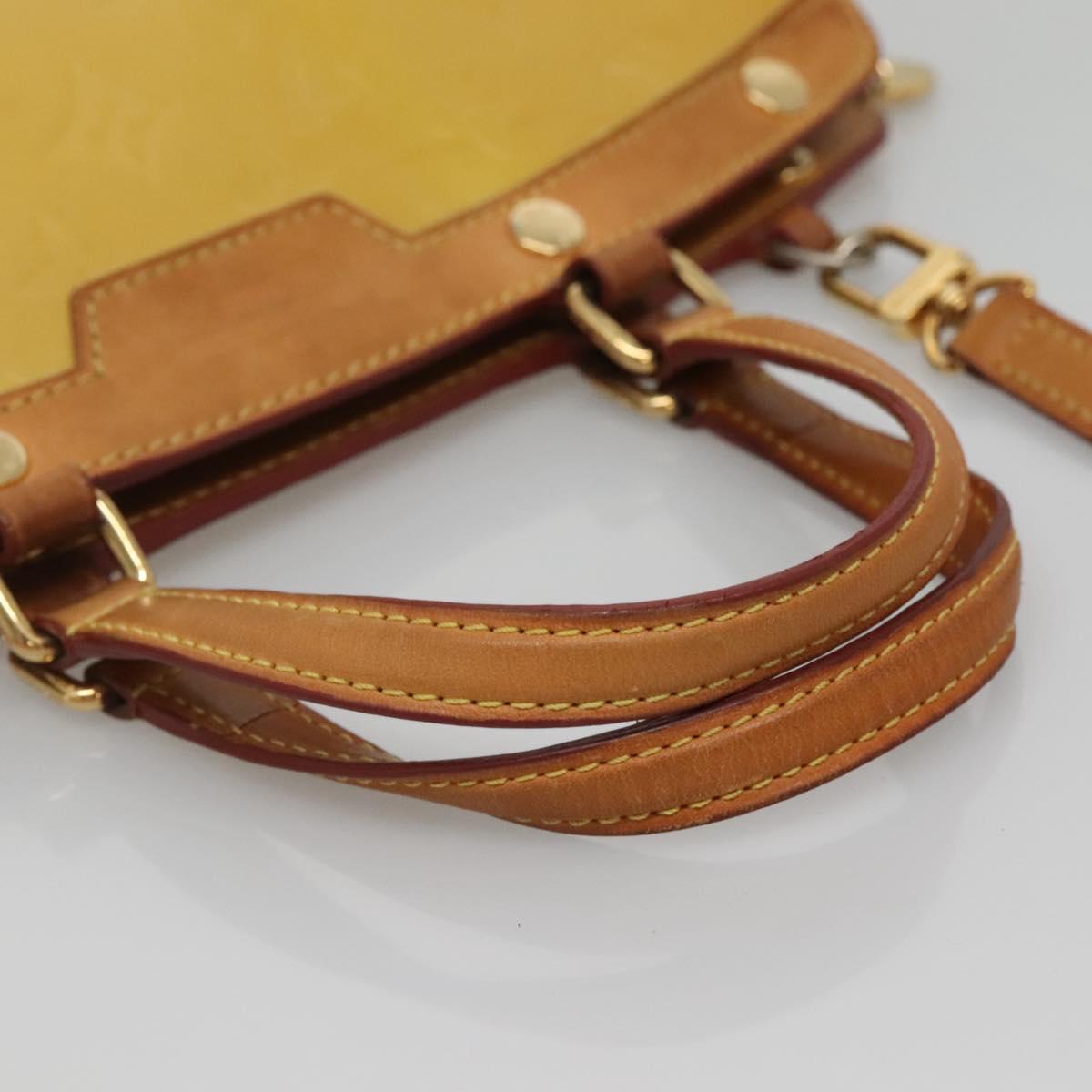 LOUIS VUITTON Monogram Vernis Blair MM Bag 2way Beige poodle M91755 Auth 140469