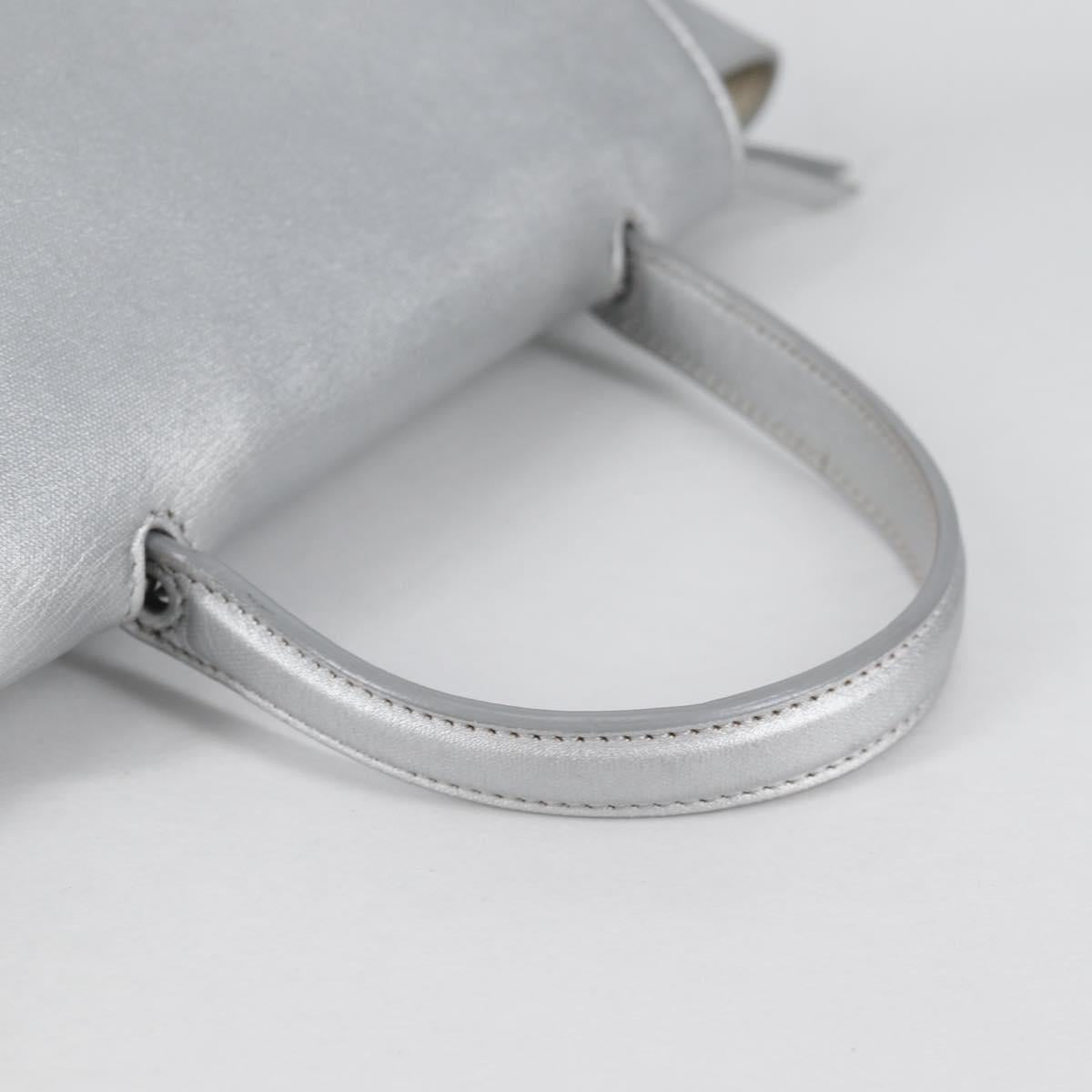 CELINE Belt Bag Hand Bag Leather 2way Silver Auth 140477