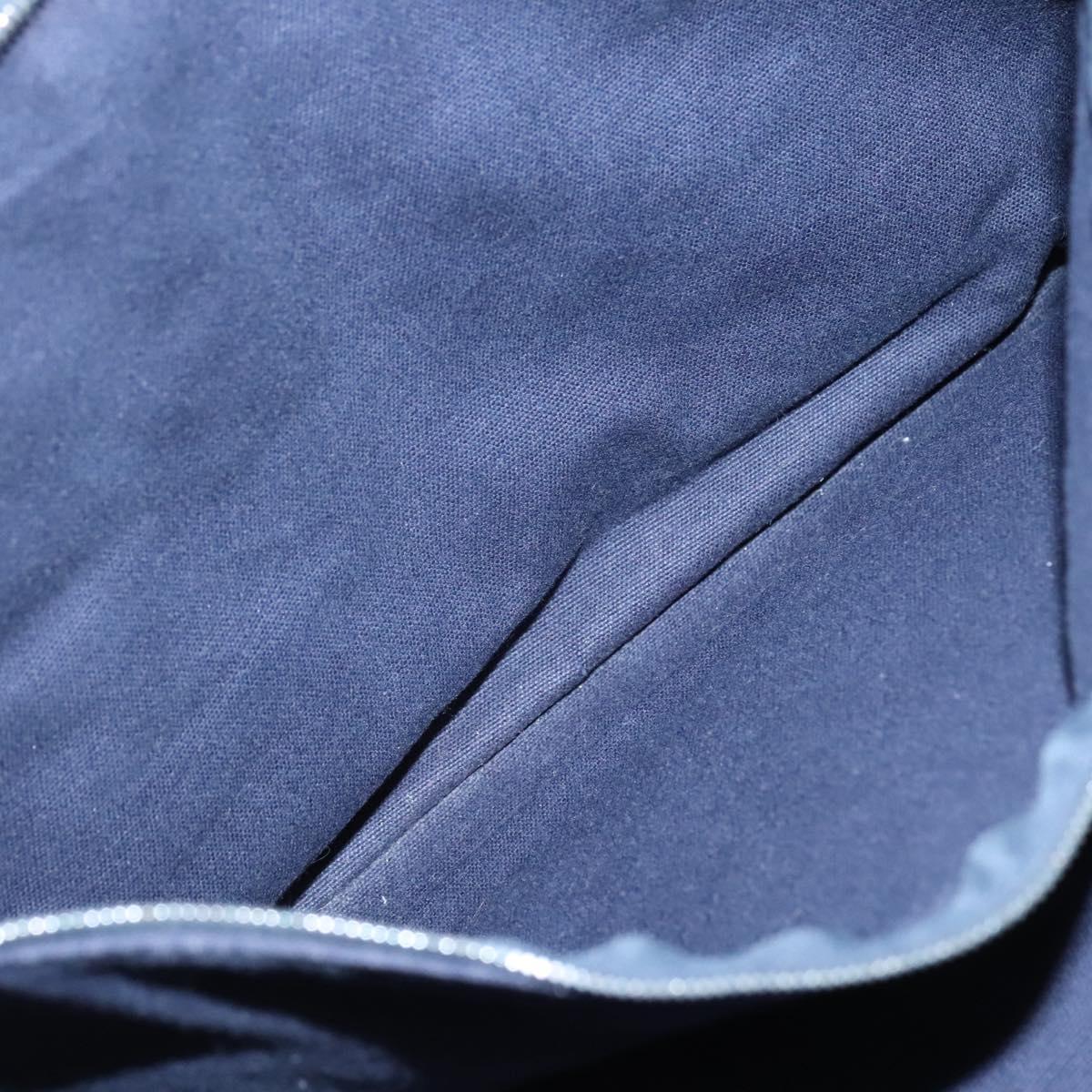 HERMES Fourre Tout MM Hand Bag Canvas Navy Auth 140478