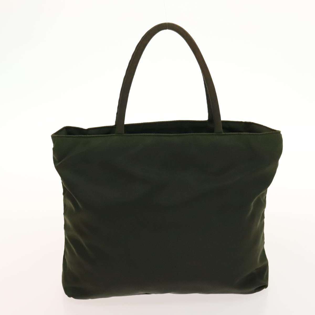 PRADA Hand Bag Nylon 2Set Green Khaki Auth 140484