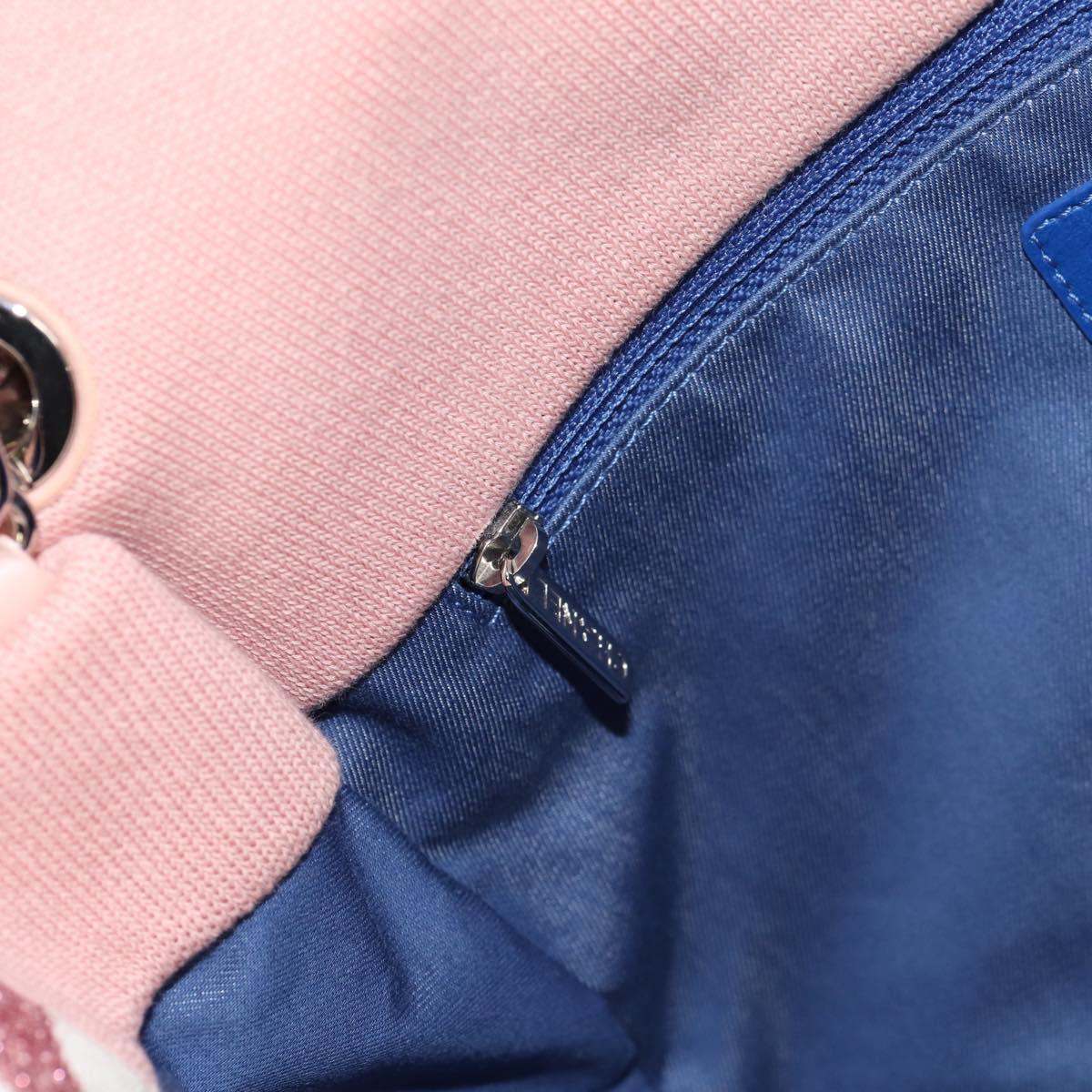 CHANEL Matelasse Chain Bag Knitted Fabrics 2way Pink Silver CC Auth 140495M