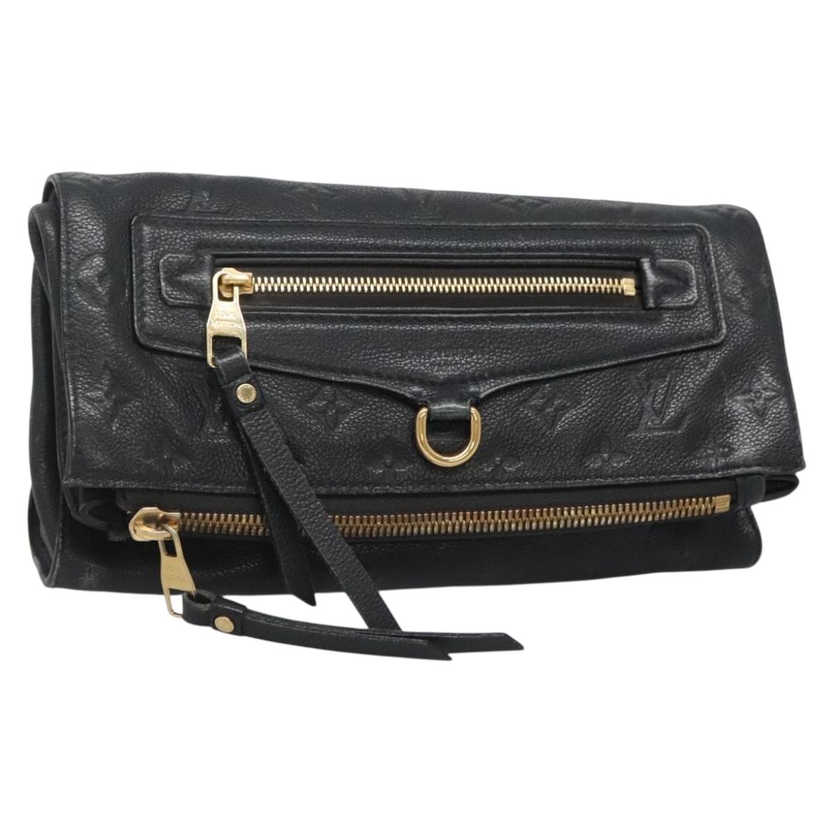 LOUIS VUITTON Monogram Empreinte Pettyant Clutch Bag Anfini M93425 Auth 140503