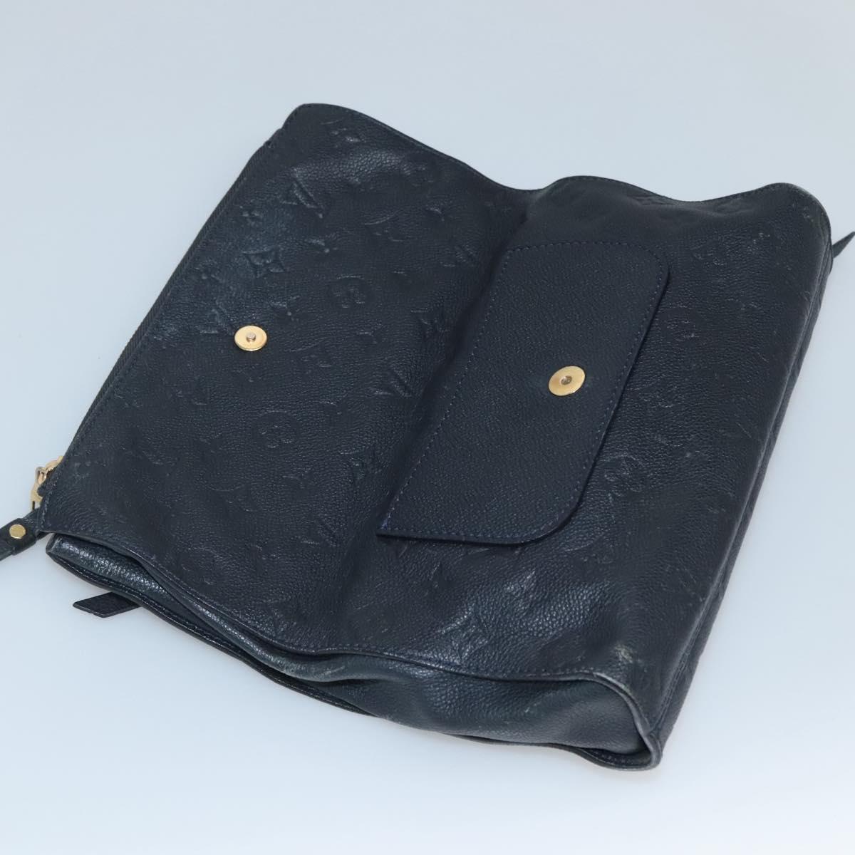 LOUIS VUITTON Monogram Empreinte Pettyant Clutch Bag Anfini M93425 Auth 140503