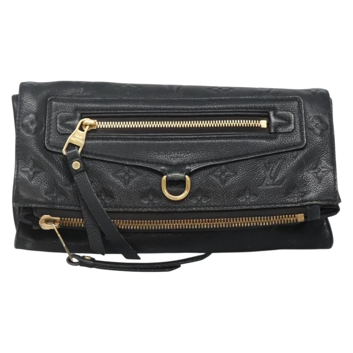 LOUIS VUITTON Monogram Empreinte Pettyant Clutch Bag Anfini M93425 Auth 140503