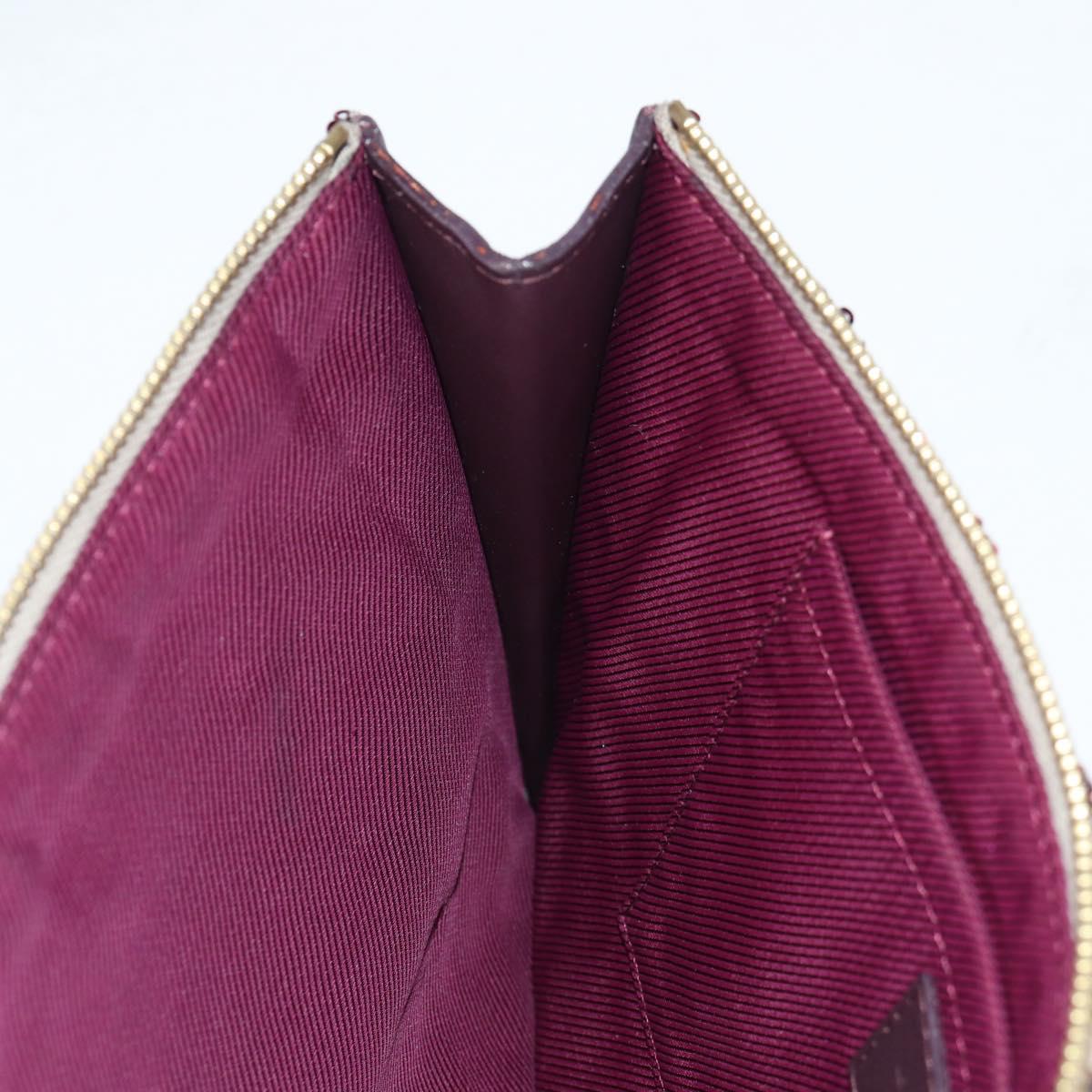 LOUIS VUITTON Monogram Sunshine Express Clutch Bag Bordeaux LV Auth 140504V