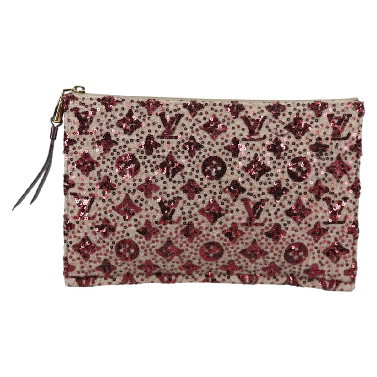 LOUIS VUITTON Monogram Sunshine Express Clutch Bag Bordeaux LV Auth 140504V