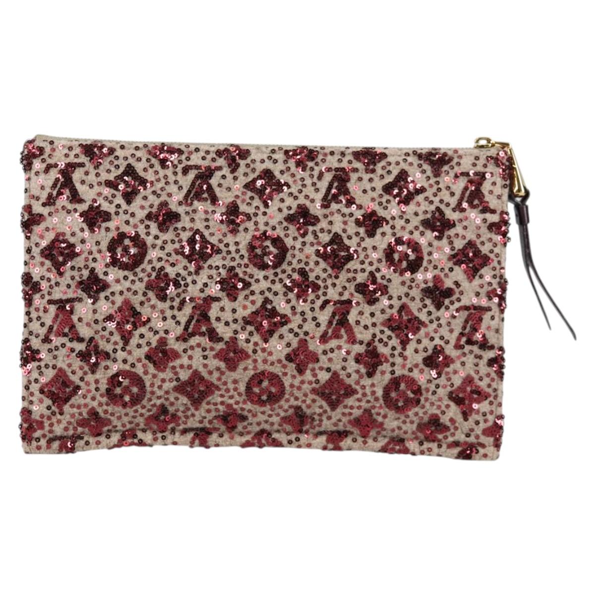 LOUIS VUITTON Monogram Sunshine Express Clutch Bag Bordeaux LV Auth 140504V
