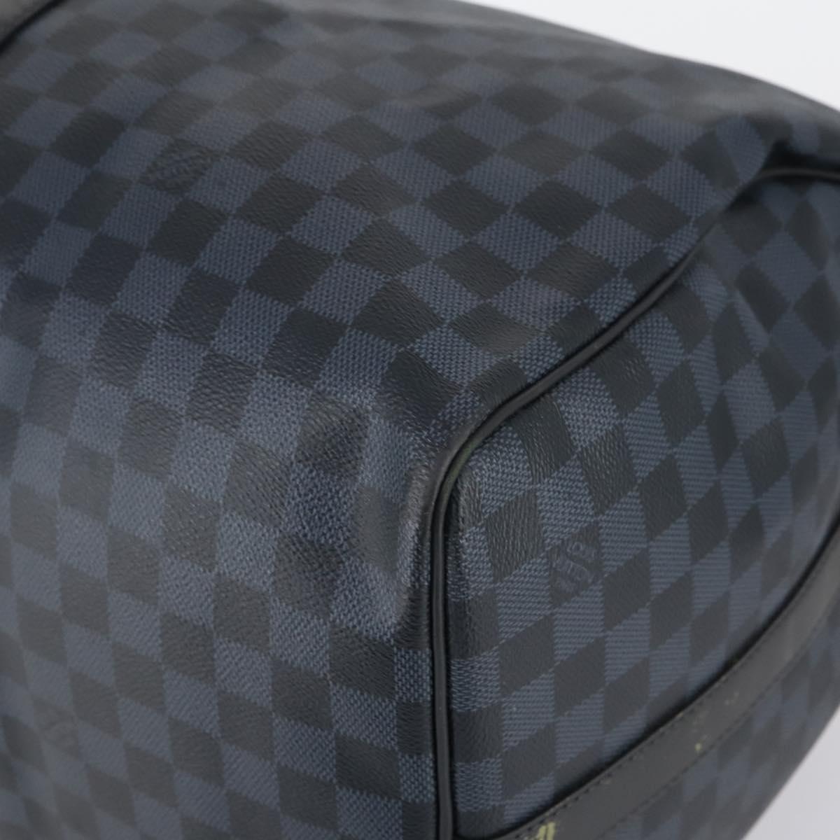 LOUIS VUITTON Damier Cobalt Keepall Bandouliere 55 Boston Bag N41356 Auth 140505