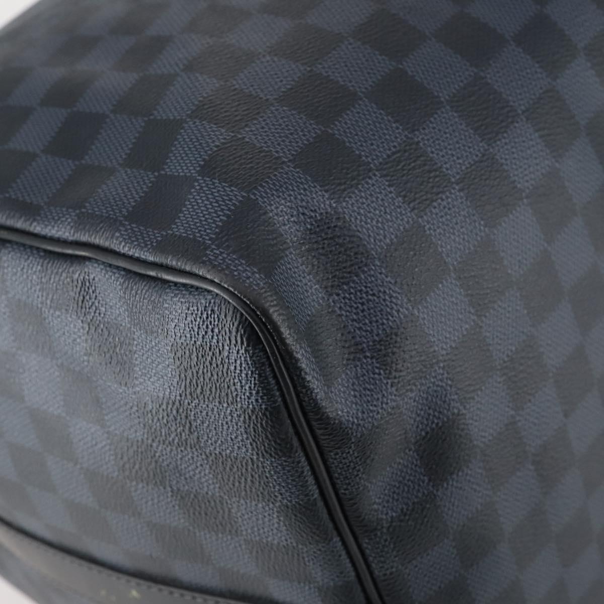 LOUIS VUITTON Damier Cobalt Keepall Bandouliere 55 Boston Bag N41356 Auth 140505