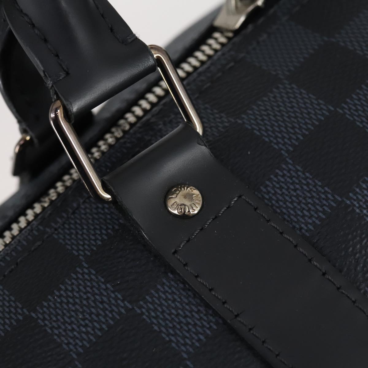 LOUIS VUITTON Damier Cobalt Keepall Bandouliere 55 Boston Bag N41356 Auth 140505