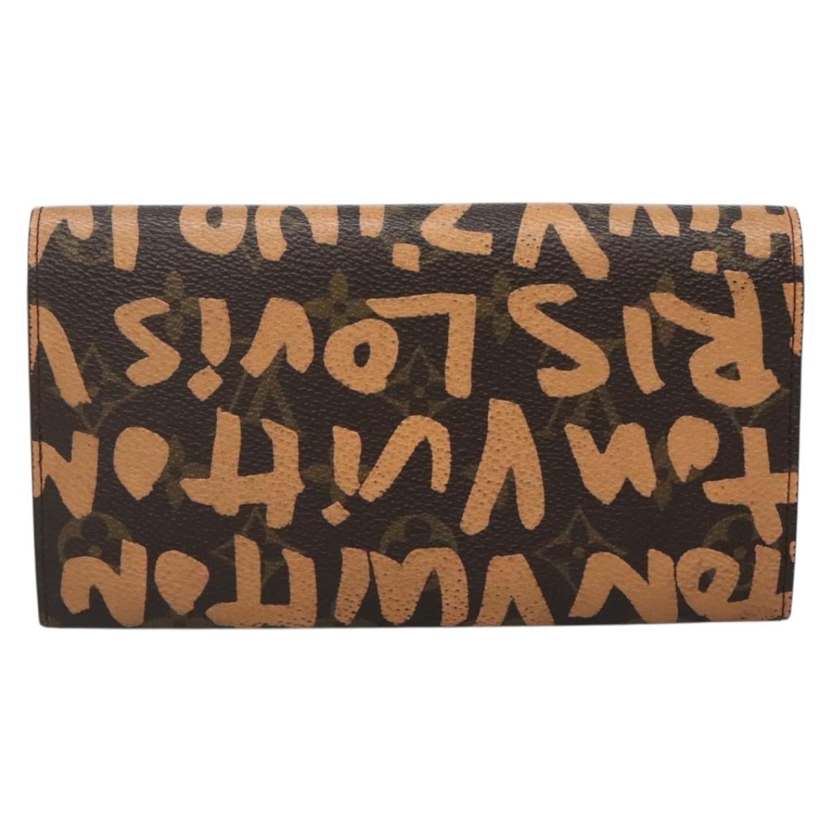 LOUIS VUITTON Graffiti Porte Monnaie Credit Wallet Orange M92190 LV Auth 140515