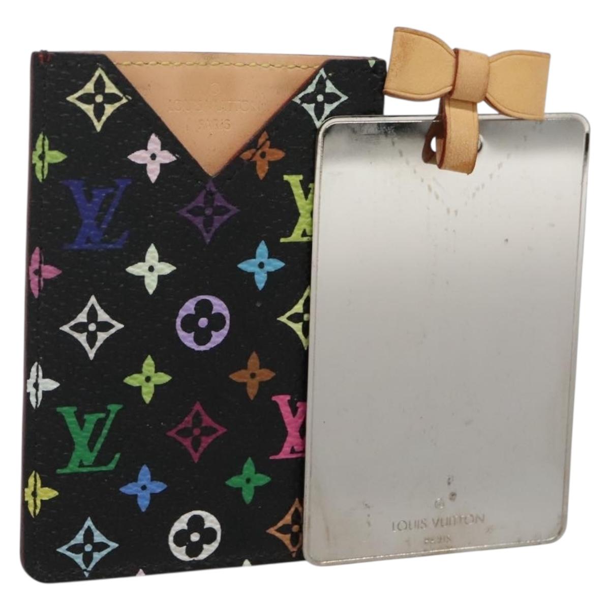 LOUIS VUITTON Monogram Multicolor Etui Miroir Mirror Black M92651 LV Auth 140516