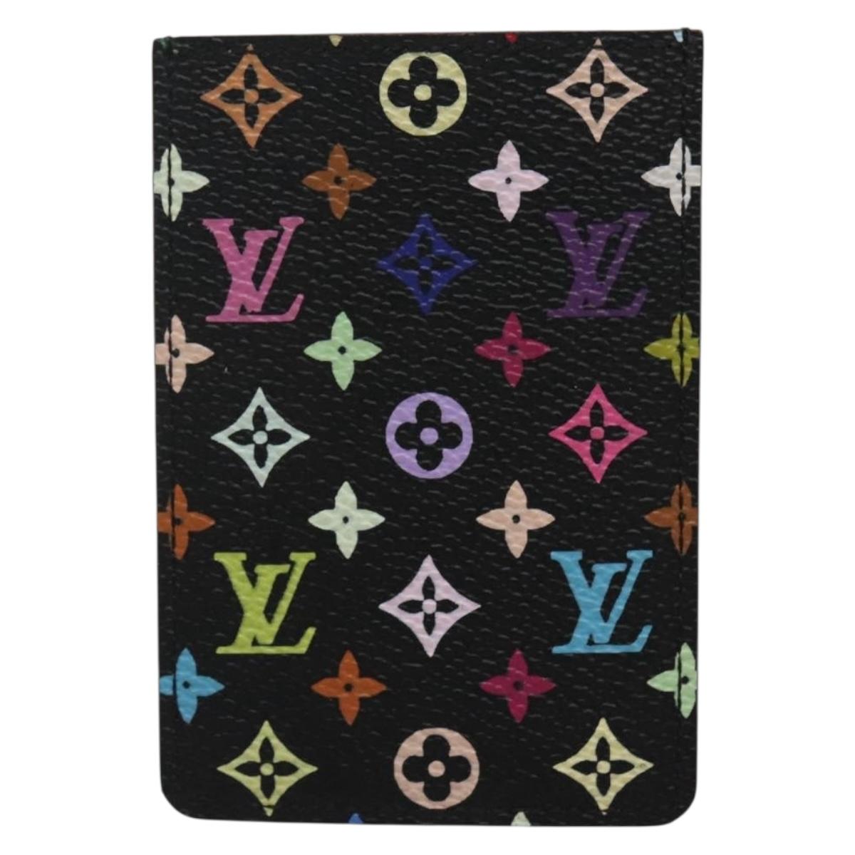 LOUIS VUITTON Monogram Multicolor Etui Miroir Mirror Black M92651 LV Auth 140516