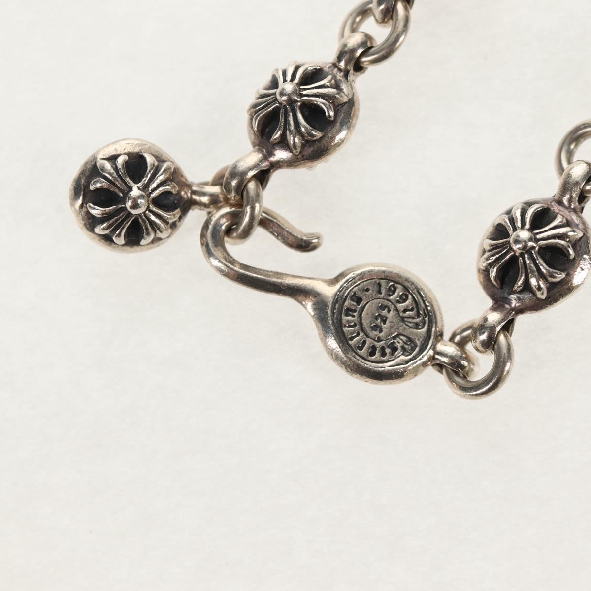 Chrome Hearts NO2 BALL #2 Cross Ball Bracelet Ag925 Silver Auth 140521M
