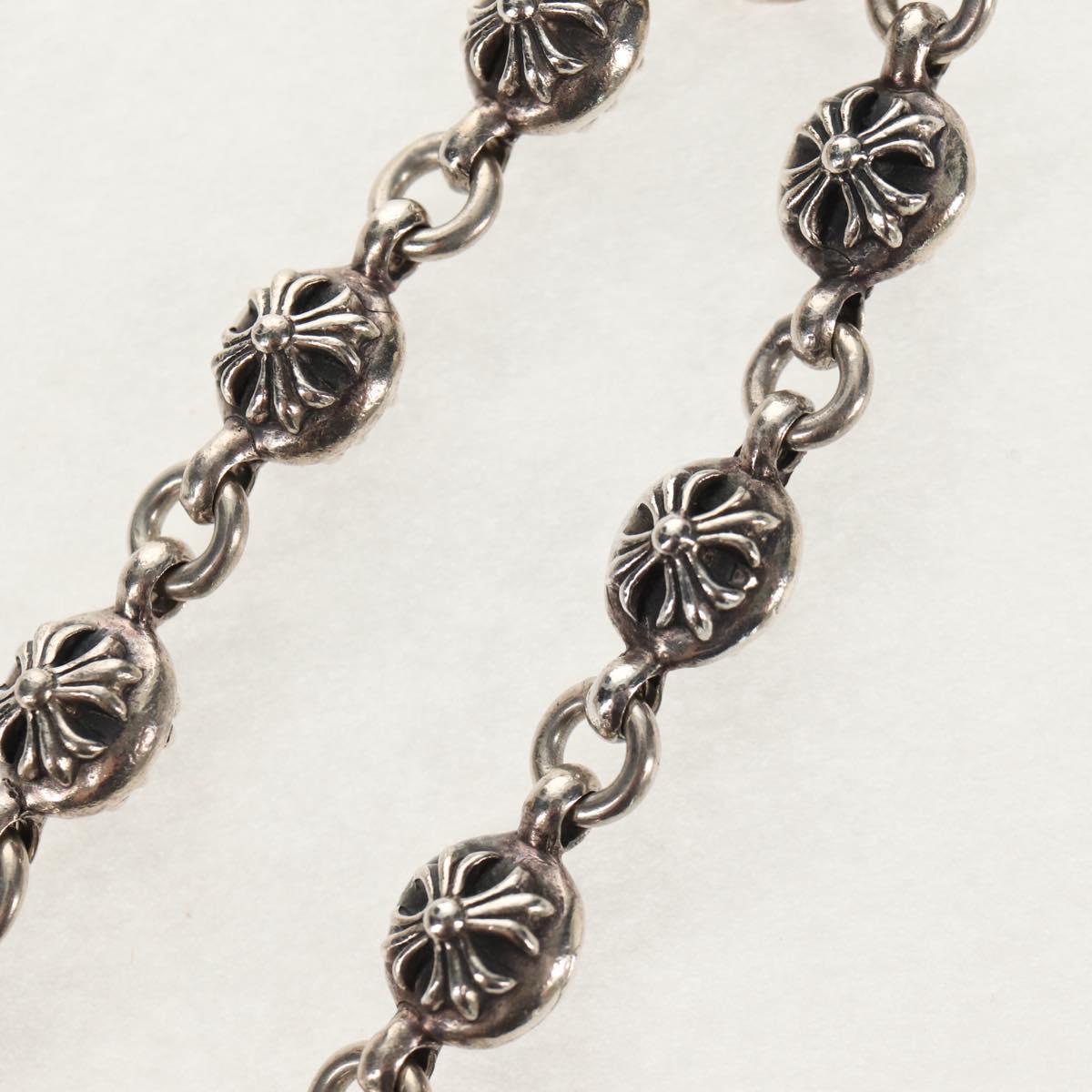 Chrome Hearts NO2 BALL #2 Cross Ball Bracelet Ag925 Silver Auth 140521M