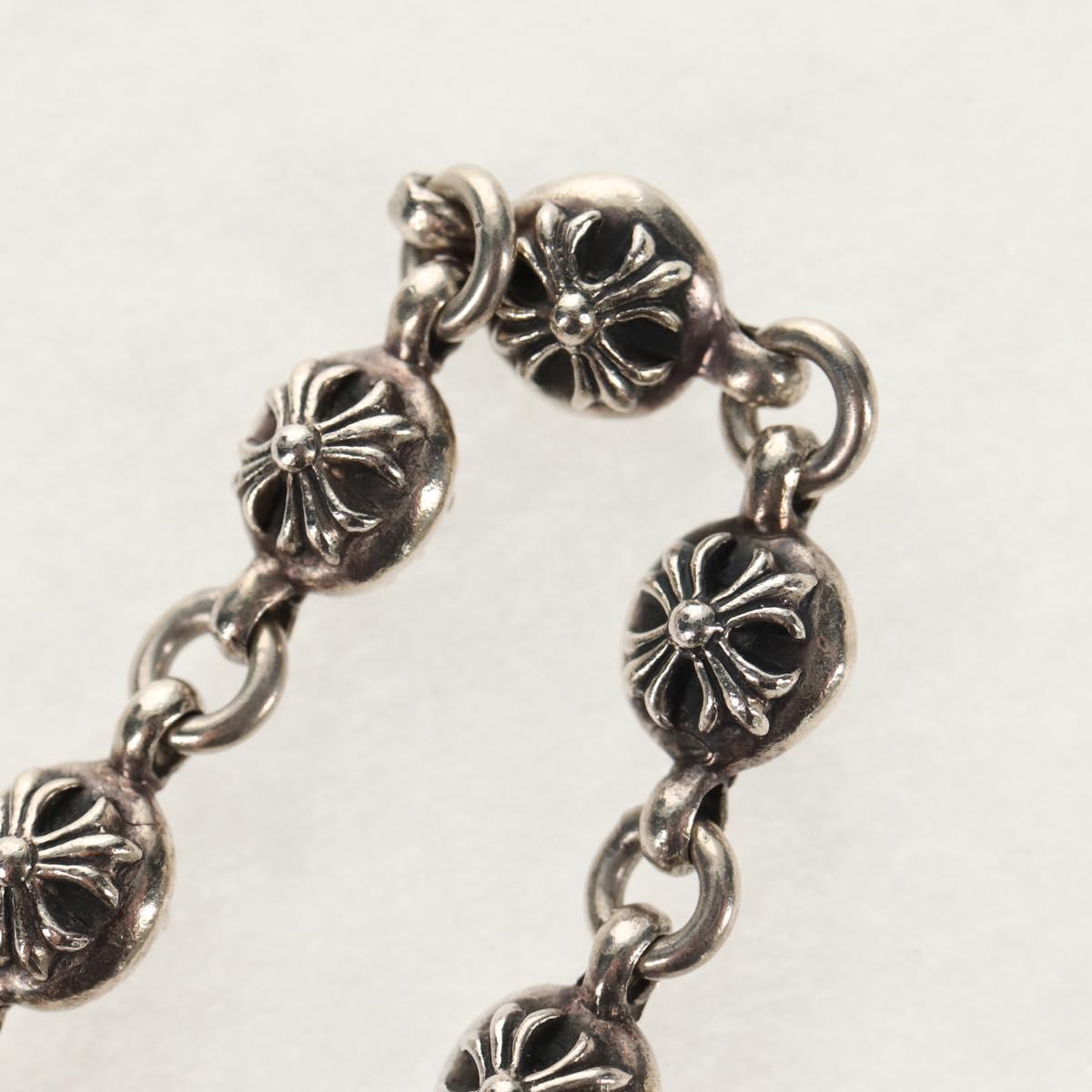 Chrome Hearts NO2 BALL #2 Cross Ball Bracelet Ag925 Silver Auth 140521M