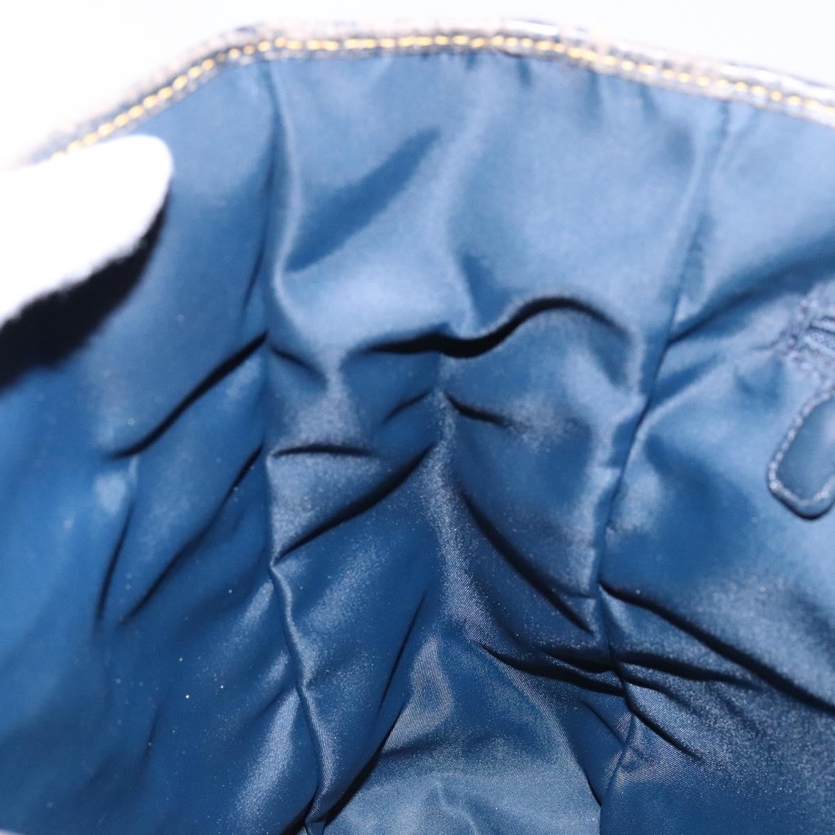 Christian Dior Trotter Canvas Tote Bag Navy Silver Auth 140546