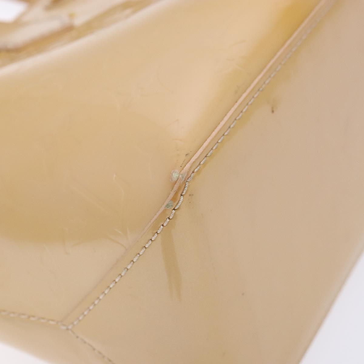 LOUIS VUITTON Monogram Vernis Wilshire PM Hand Bag Broncorail M91452 Auth 140560