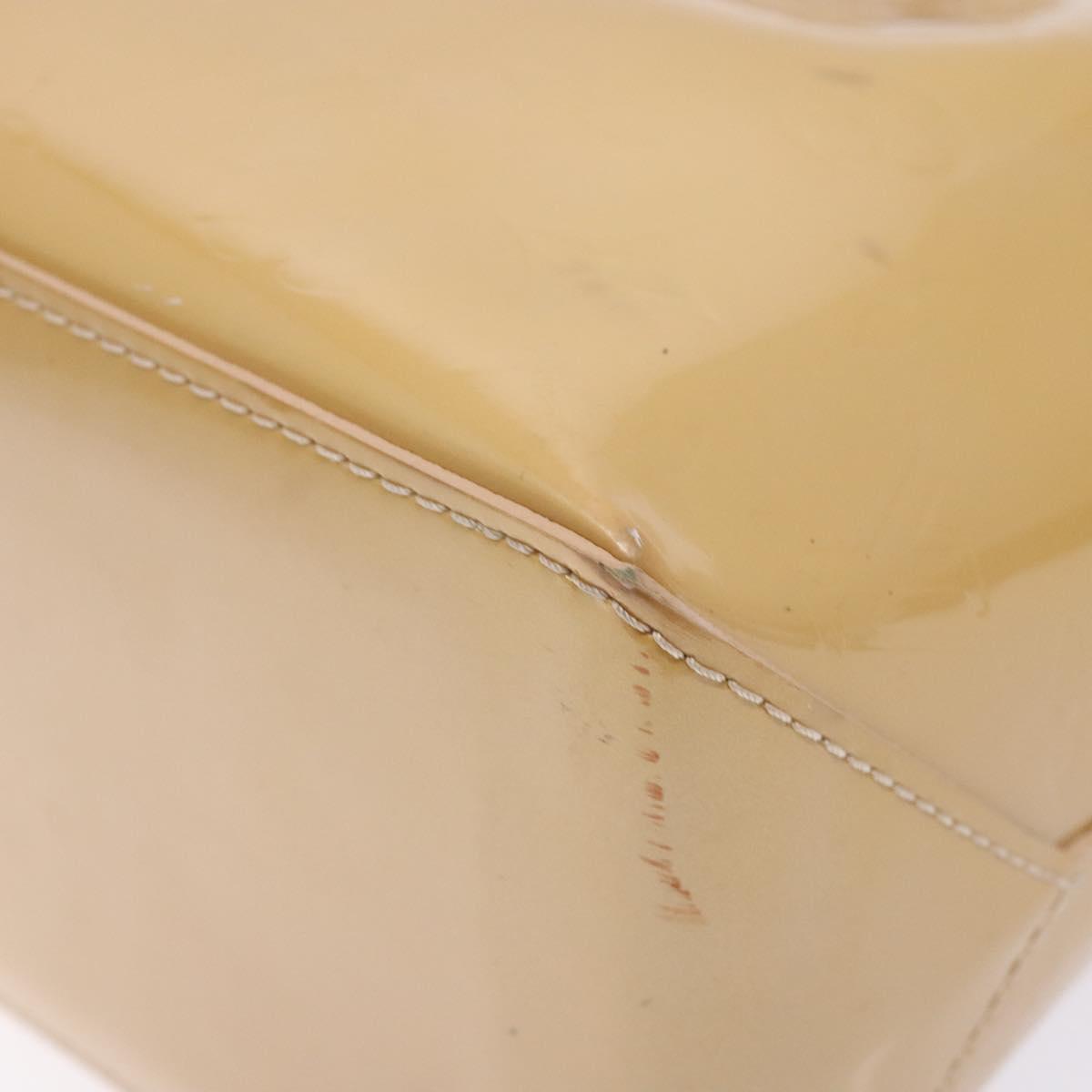 LOUIS VUITTON Monogram Vernis Wilshire PM Hand Bag Broncorail M91452 Auth 140560