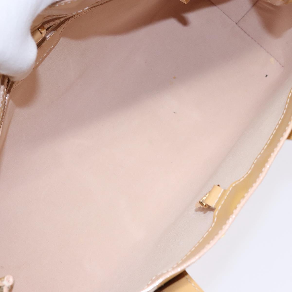 LOUIS VUITTON Monogram Vernis Wilshire PM Hand Bag Broncorail M91452 Auth 140560