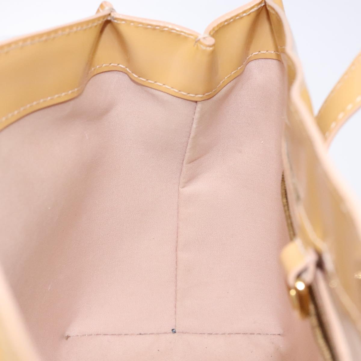 LOUIS VUITTON Monogram Vernis Wilshire PM Hand Bag Broncorail M91452 Auth 140560