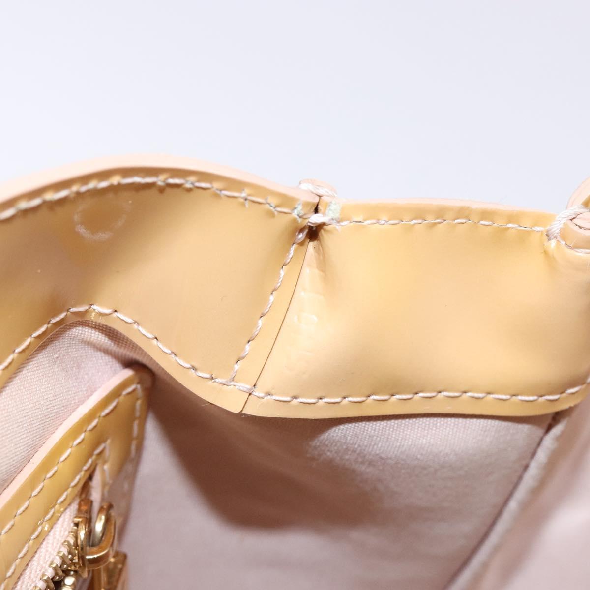 LOUIS VUITTON Monogram Vernis Wilshire PM Hand Bag Broncorail M91452 Auth 140560