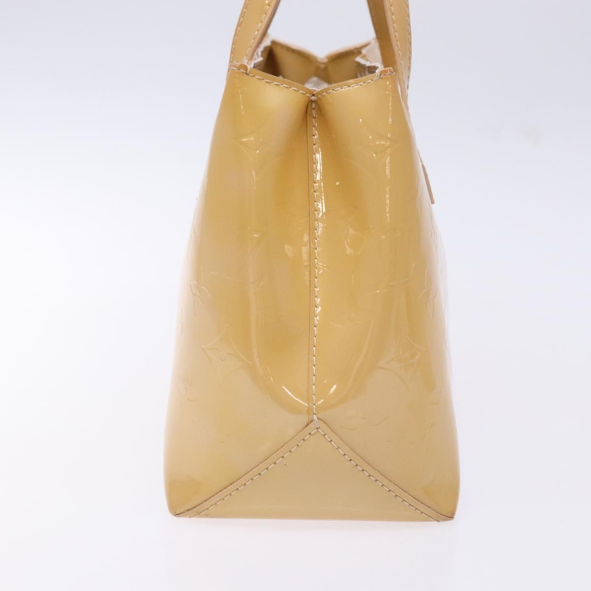 LOUIS VUITTON Monogram Vernis Wilshire PM Hand Bag Broncorail M91452 Auth 140560