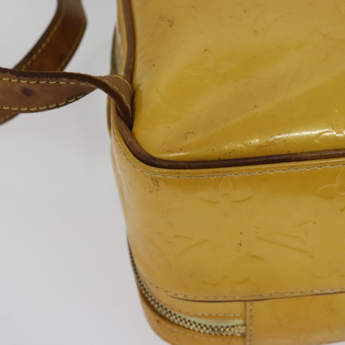 LOUIS VUITTON Monogram Vernis Marley Backpack Yellow M91040 LV Auth 140561