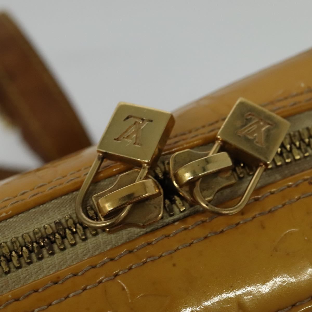 LOUIS VUITTON Monogram Vernis Marley Backpack Yellow M91040 LV Auth 140561