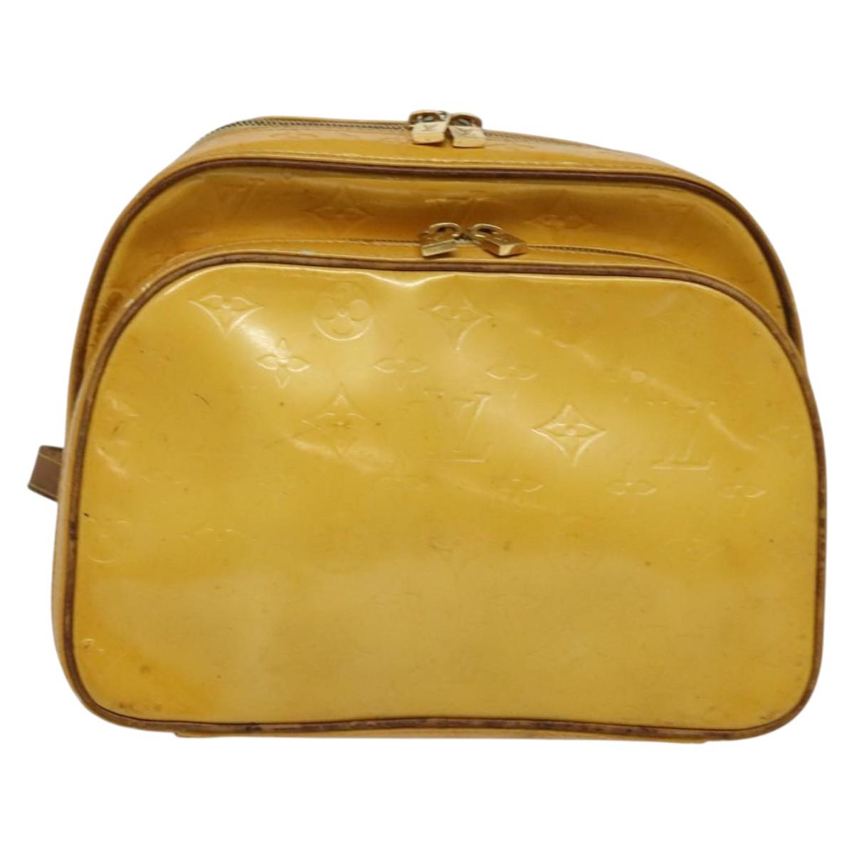 LOUIS VUITTON Monogram Vernis Marley Backpack Yellow M91040 LV Auth 140561