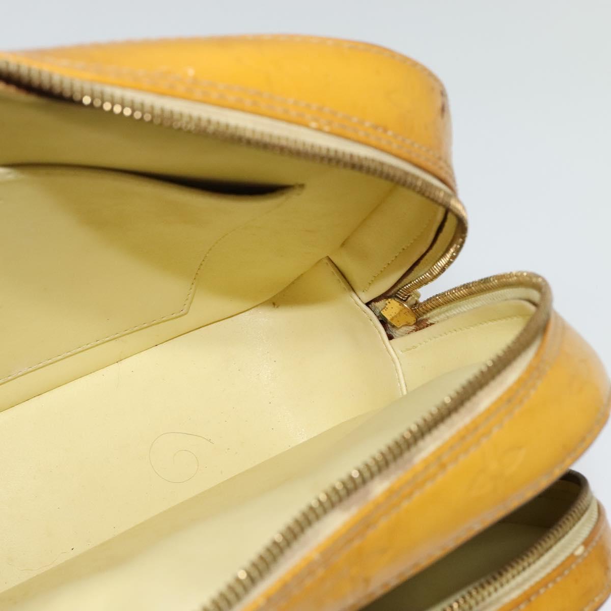 LOUIS VUITTON Monogram Vernis Marley Backpack Yellow M91040 LV Auth 140561