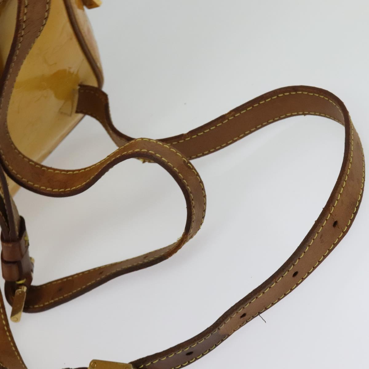 LOUIS VUITTON Monogram Vernis Marley Backpack Yellow M91040 LV Auth 140561