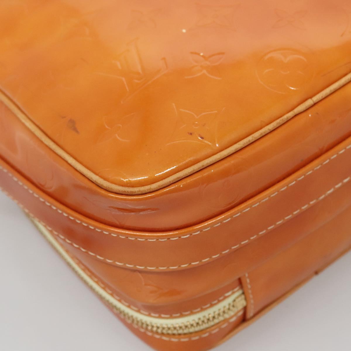 LOUIS VUITTON Monogram Vernis Wooster Bag Lime Yellow M91075 LV Auth 140562