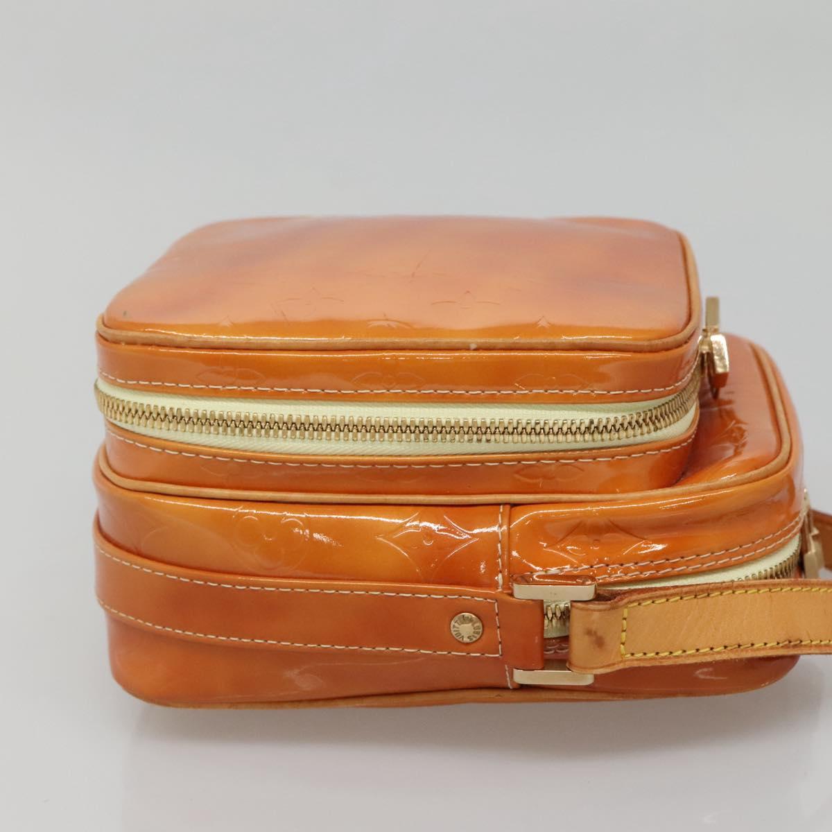 LOUIS VUITTON Monogram Vernis Wooster Bag Lime Yellow M91075 LV Auth 140562