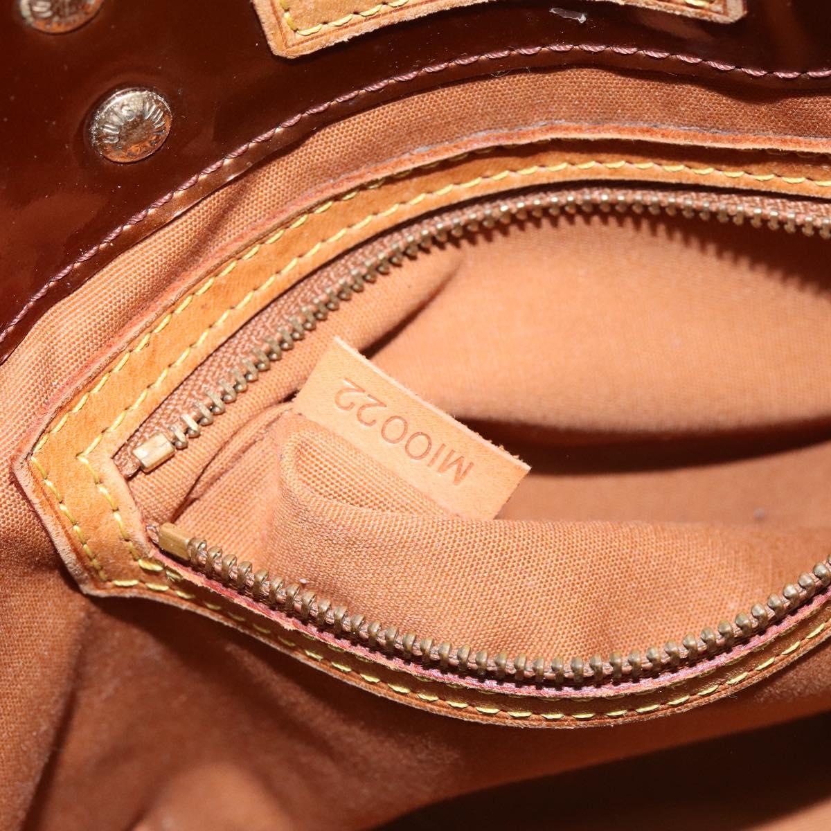 LOUIS VUITTON Monogram Vernis Reade PM Hand Bag Bronze M91146 LV Auth 140563