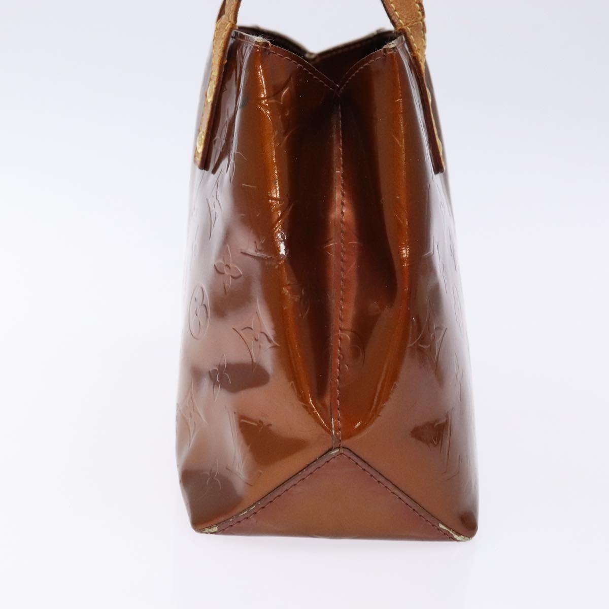LOUIS VUITTON Monogram Vernis Reade PM Hand Bag Bronze M91146 LV Auth 140563