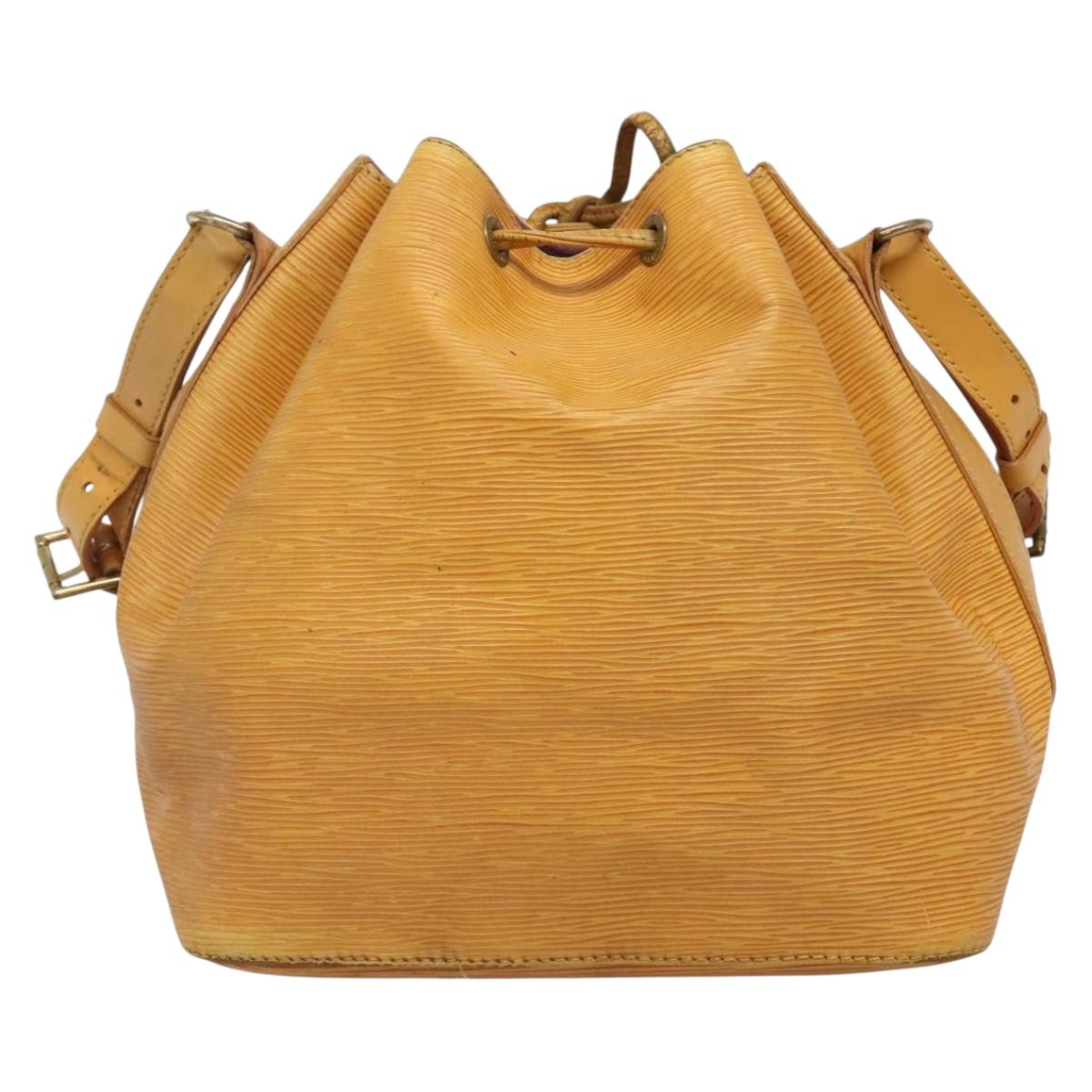LOUIS VUITTON Epi Petit Noe Shoulder Bag Yellow M44109 LV Auth 140573