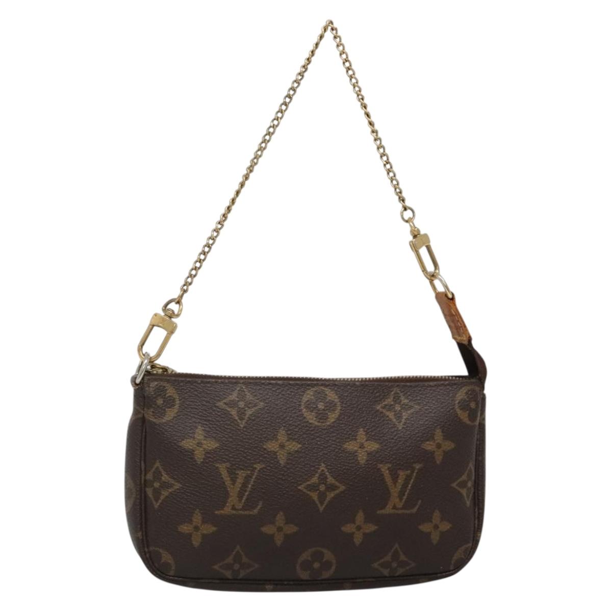 LOUIS VUITTON Monogram Mini Pochette Accessoires Pouch M58009 LV Auth 140589
