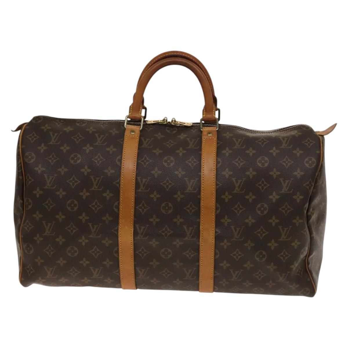 LOUIS VUITTON Monogram Keepall 50 Boston Bag M41426 LV Auth 140591