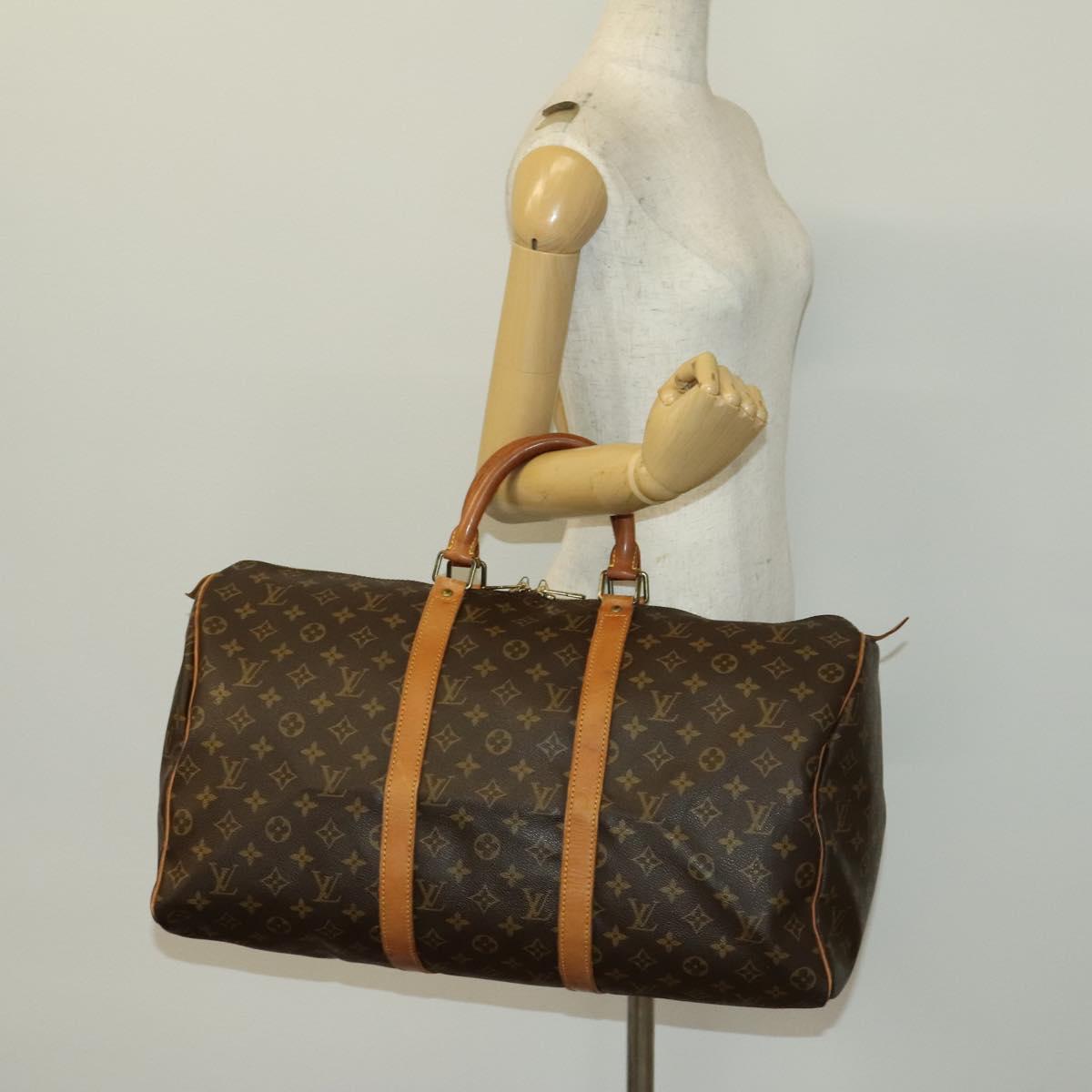 LOUIS VUITTON Monogram Keepall 50 Boston Bag M41426 LV Auth 140591