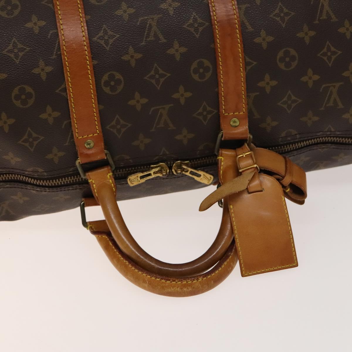 LOUIS VUITTON Monogram Keepall 55 Boston Bag M41424 LV Auth 140592
