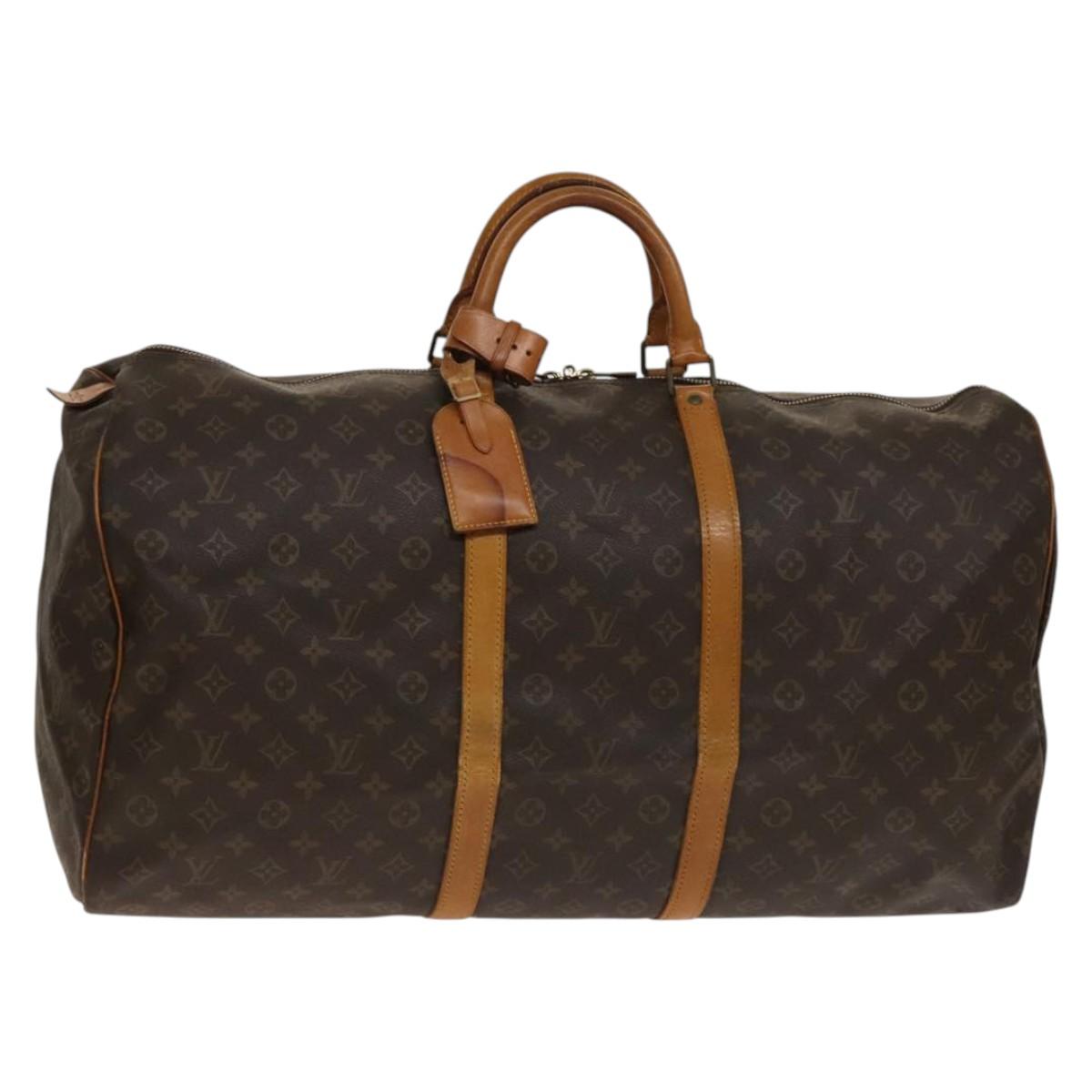 LOUIS VUITTON Monogram Keepall 60 Boston Bag M41422 LV Auth 140594