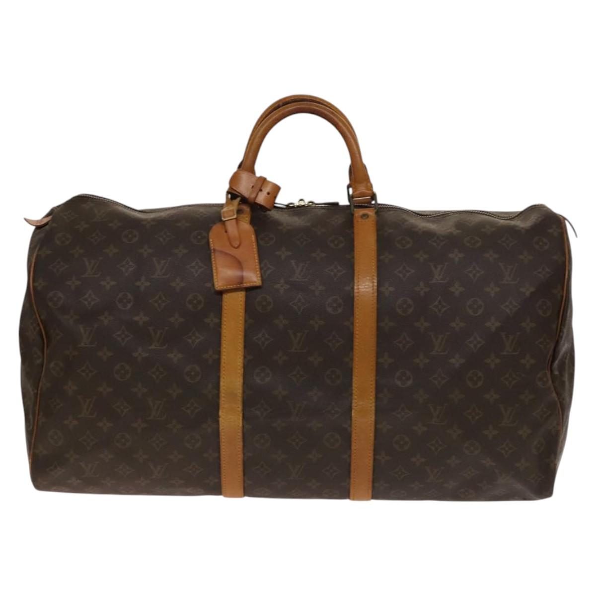 LOUIS VUITTON Monogram Keepall 60 Boston Bag M41422 LV Auth 140594